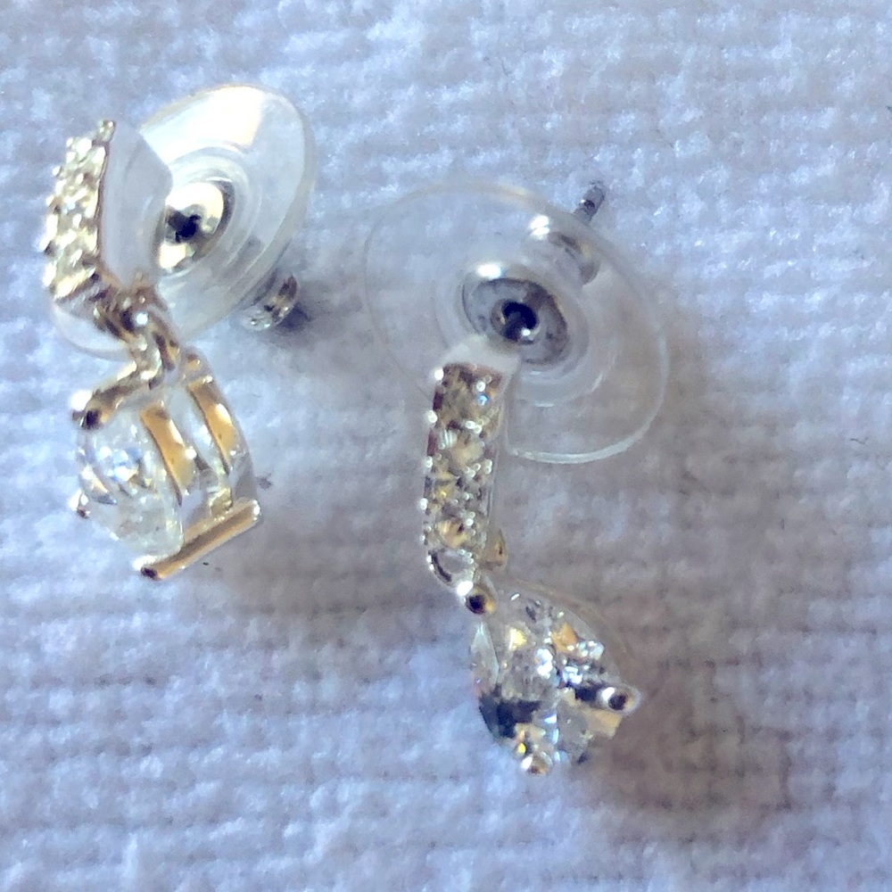 Diamond stud drop costume earrings